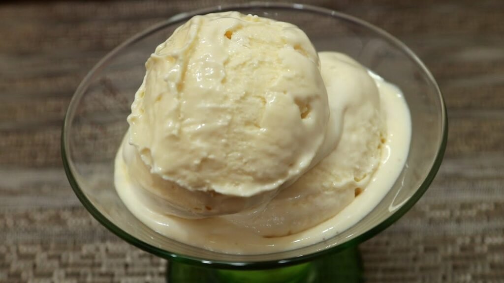 Sorvete caseiro de creme