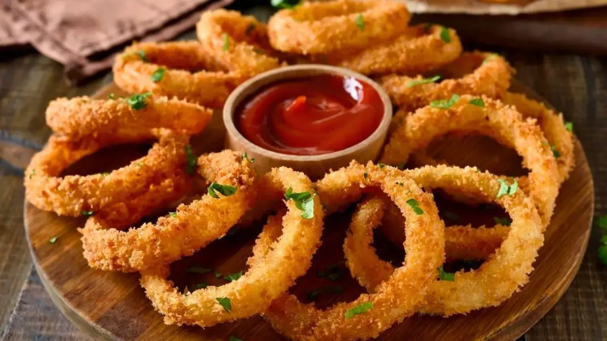 Anéis de cebola crocantes na Air Fryer