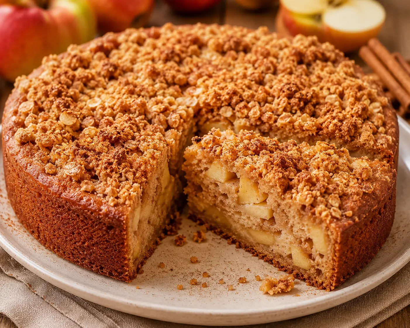 bolo de maçã com canela
