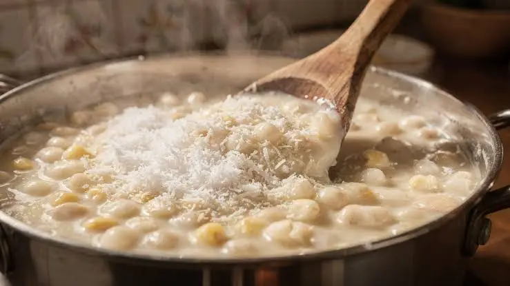 canjica com leite condensado e coco