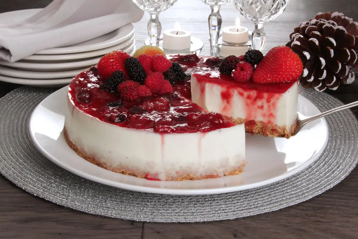 cheesecake de frutas vermelhas
