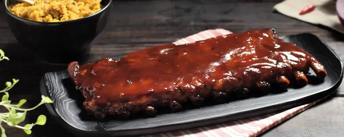 Costelinha de porco macia e caramelizada na Air Fryer