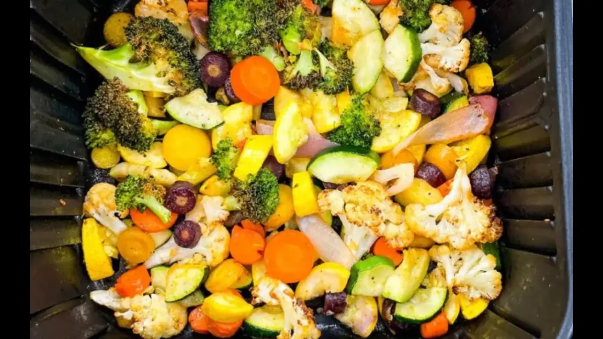 Legumes assados e temperados na Air Fryer